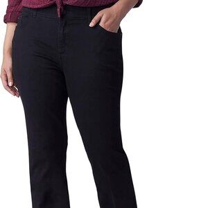 NWT Lee Plus Regular Fit Bootcut Mid-Rise Jeans Black size- 28W Long